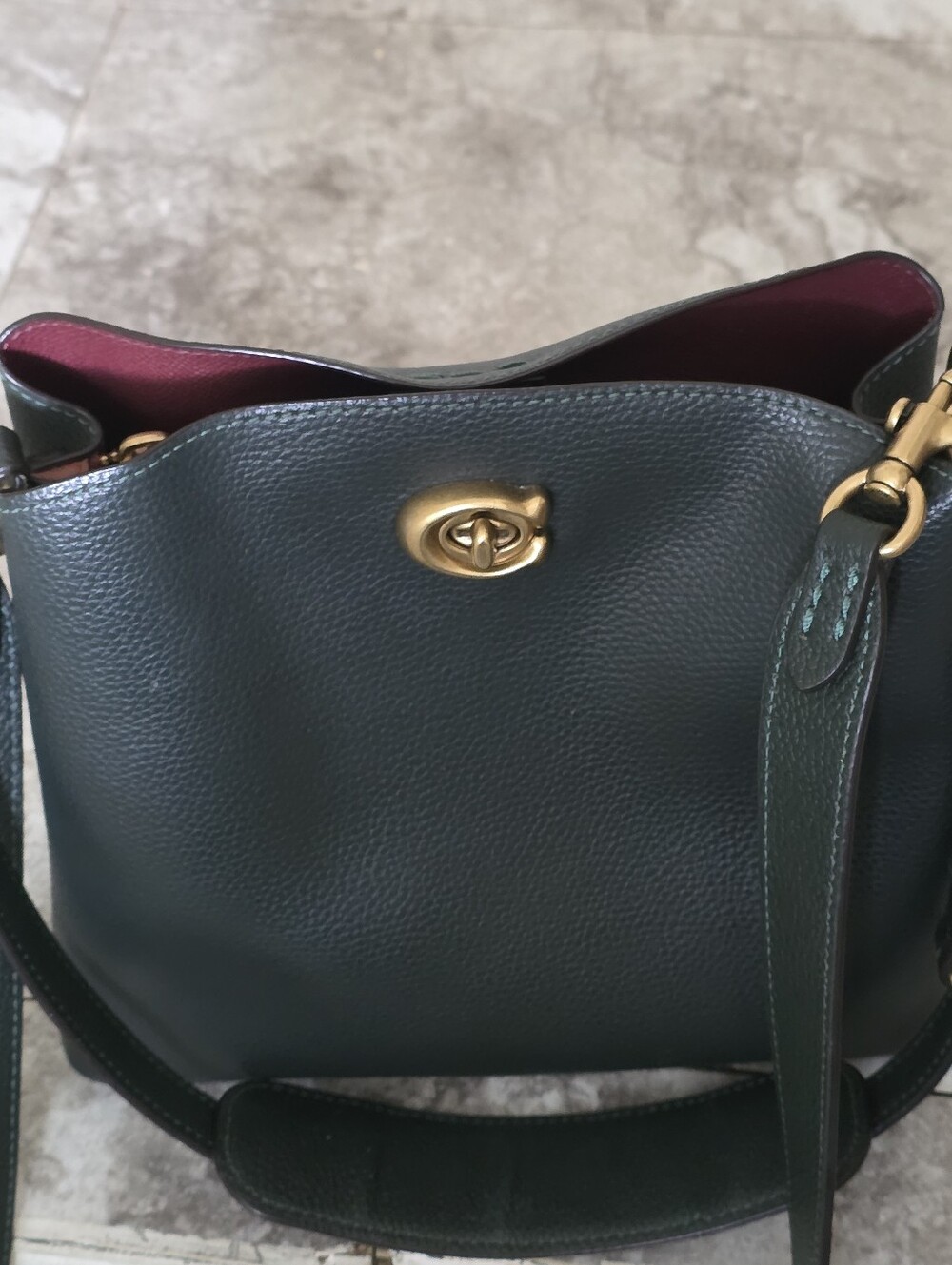 Coach♡ Willow Bucket Bag Green, Crossbody & Shoulder - Picture 11 of 15